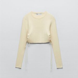 Zara Side Vent Knit Crop Top